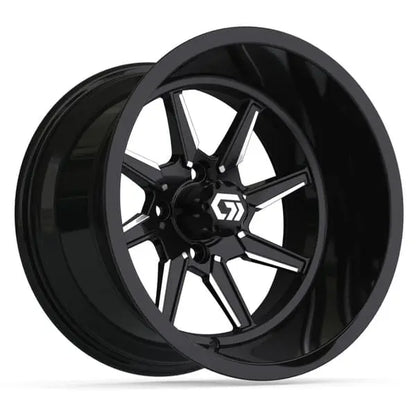 15" GTW Reaper Machined Black Wheels with 23x10R15 Maverick Radial AT Tires