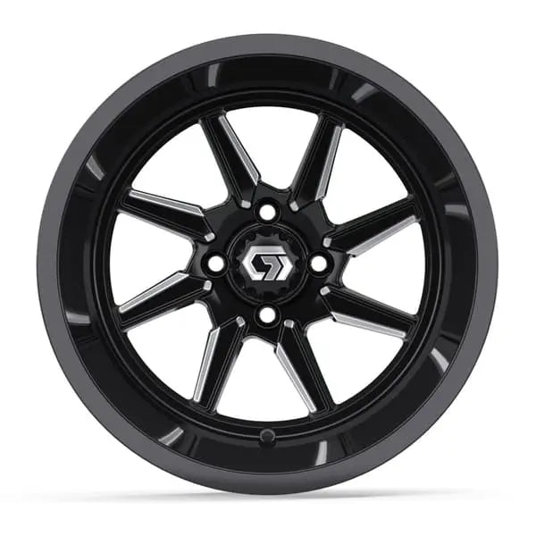 15" GTW Reaper Machined Black Wheels with 23x10R15 Maverick Radial AT Tires