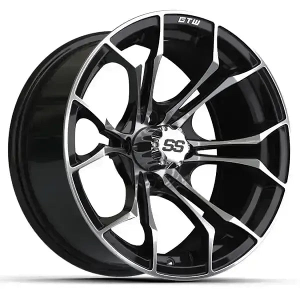 15x7 GTW Spyder Machined Black Wheel