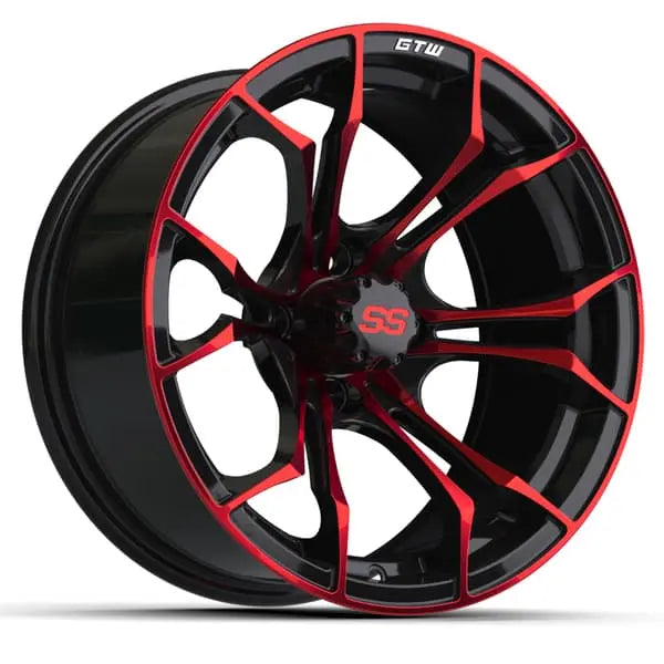 15x7 GTW Spyder Red and Black Wheel
