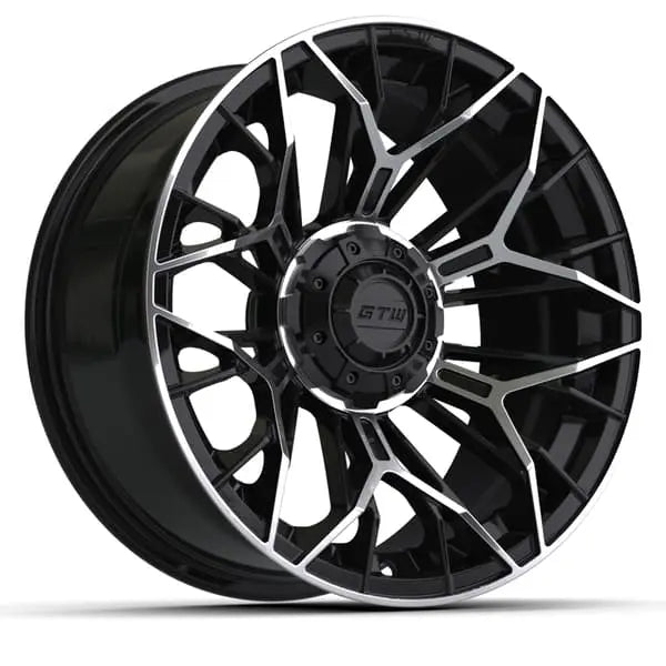 15x7 GTW Stellar Machined Black Wheel