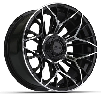 15x7 GTW Stellar Machined Black Wheel