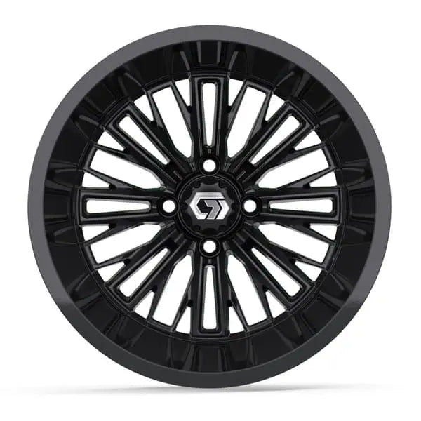 15" GTW Viper Gloss Black Wheels with 23x10R15 Maverick Radial AT Tires
