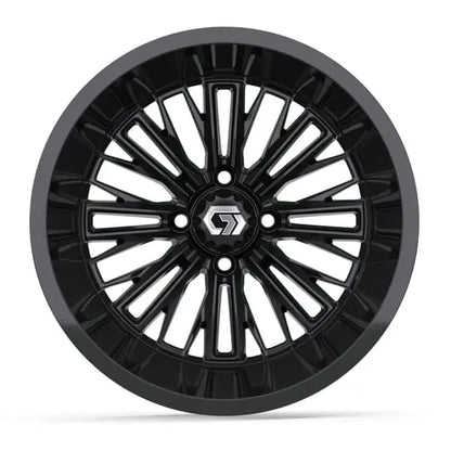 15" GTW Viper Gloss Black Wheels with 23x10R15 Maverick Radial AT Tires