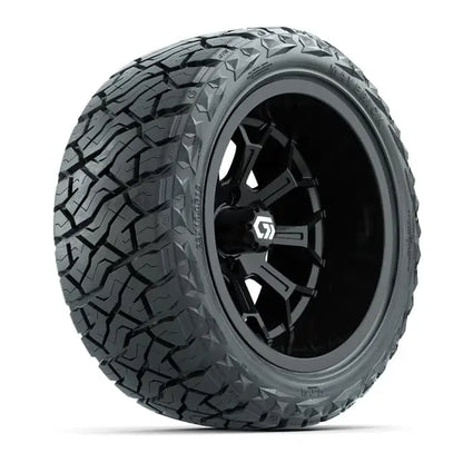 15" GTW Assault Gloss Black Wheels with 23x10R15 Maverick Radial AT Tires