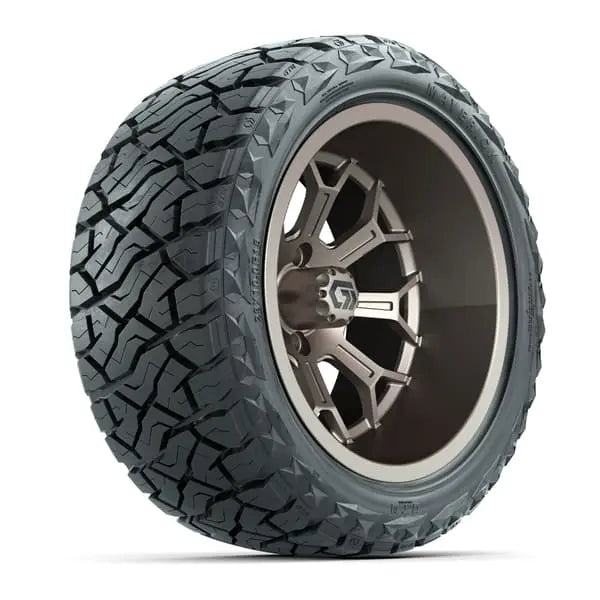 15" GTW Assault Matte Bronze Wheels with 23x10R15 Maverick Radial AT Tires