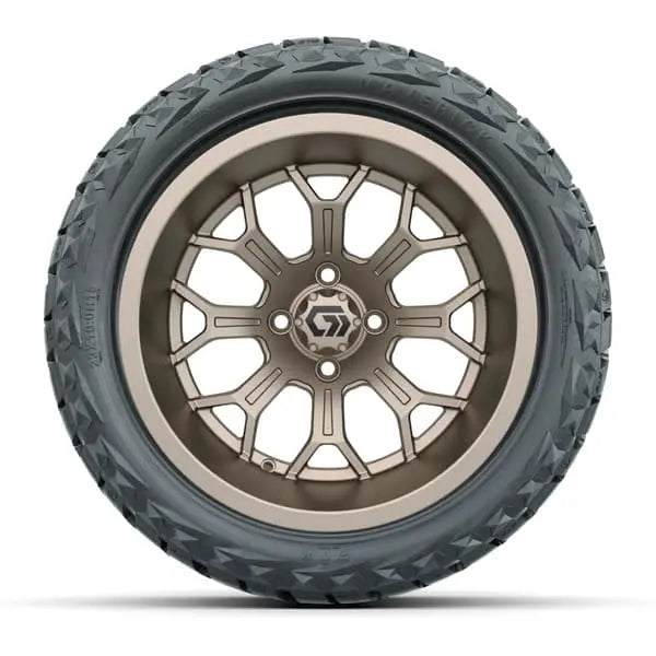 15" GTW Assault Matte Bronze Wheels with 23x10R15 Maverick Radial AT Tires