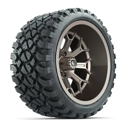 15" GTW Assault Matte Bronze Wheels with 23x10R15 Nomad Steel Belted AT Tires