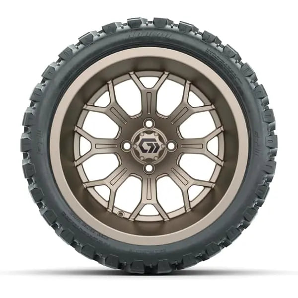 15" GTW Assault Matte Bronze Wheels with 23x10R15 Nomad Steel Belted AT Tires