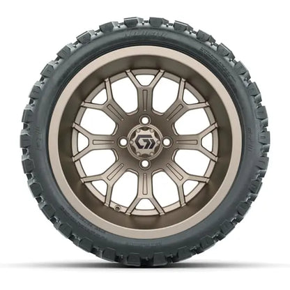 15" GTW Assault Matte Bronze Wheels with 23x10R15 Nomad Steel Belted AT Tires