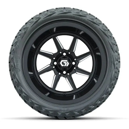 15" GTW Reaper Machined Black Wheels with 23x10R15 Maverick Radial AT Tires