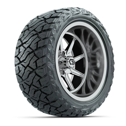15" GTW Reaper Chrome Wheels with 23x10R15 Maverick Radial AT Tires