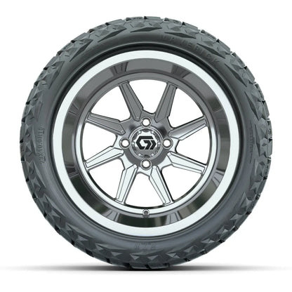 15" GTW Reaper Chrome Wheels with 23x10R15 Maverick Radial AT Tires