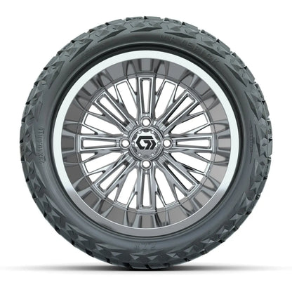 15" GTW Viper Chrome Wheels with 23x10R15 Maverick Radial AT Tires