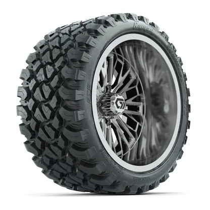 15" GTW Viper Chrome Wheels with 23x10R15 Nomad Steel Belted AT Tires