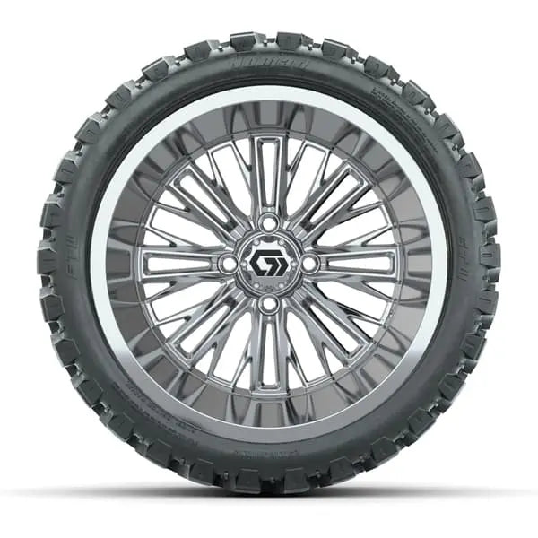 15" GTW Viper Chrome Wheels with 23x10R15 Nomad Steel Belted AT Tires