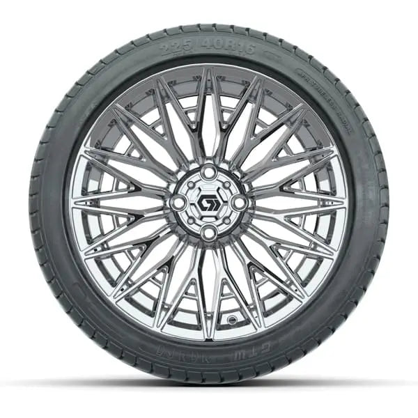16" GTW Blur Chrome Wheels with 225/40-R16 Mamba Street Tires