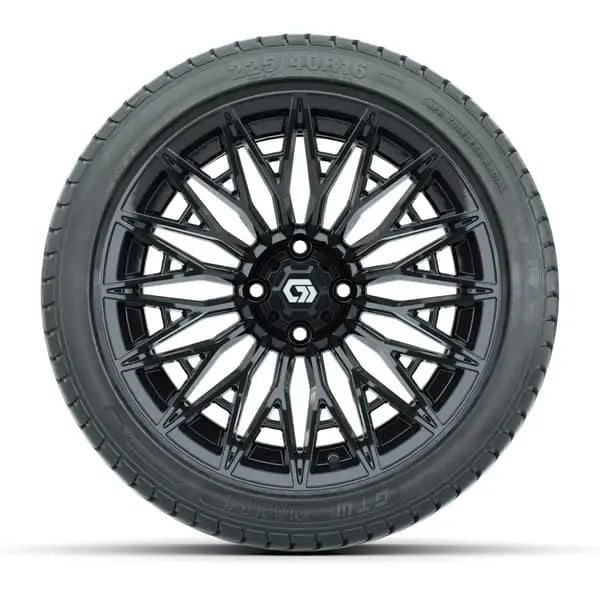 16" GTW Blur Gloss Black Wheels with 225/40-R16 Mamba Street Tires
