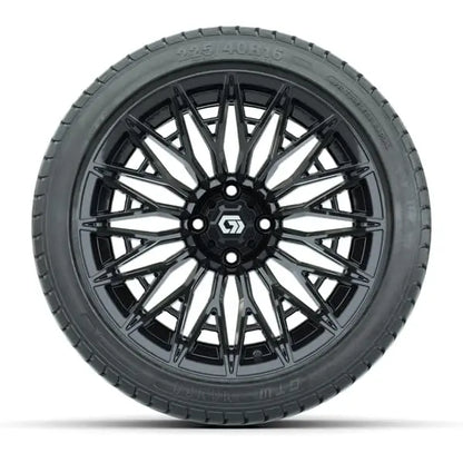 16" GTW Blur Gloss Black Wheels with 225/40-R16 Mamba Street Tires