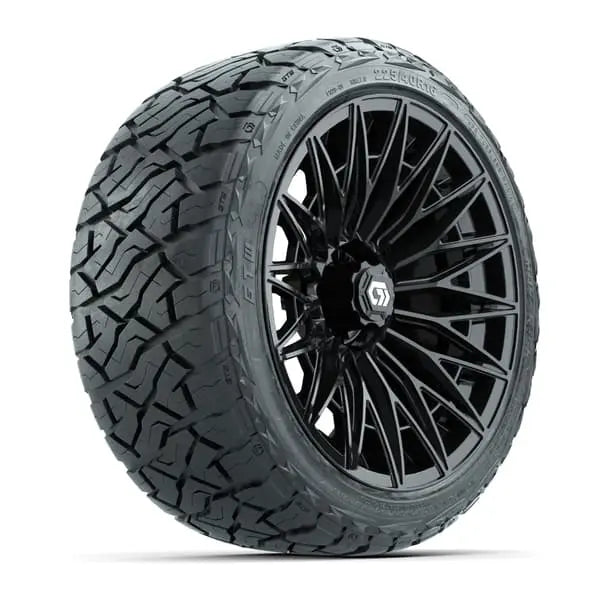 16" GTW Blur Gloss Black Wheels with 225/40-R16 Maverick Radial AT Tires