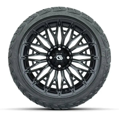 16" GTW Blur Gloss Black Wheels with 225/40-R16 Maverick Radial AT Tires