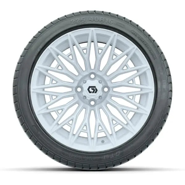 16" GTW Blur Gloss White Wheels with 225/40-R16 Mamba Street Tires