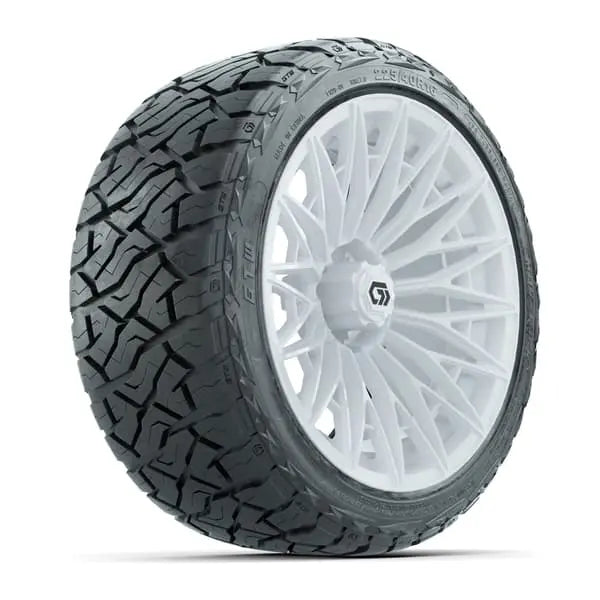 16" GTW Blur Gloss White Wheels with 225/40-R16 Maverick Radial AT Tires