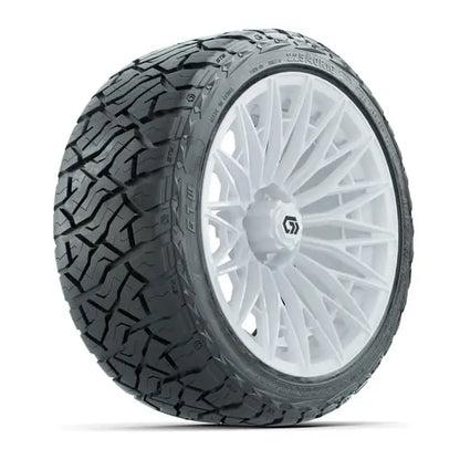 16" GTW Blur Gloss White Wheels with 225/40-R16 Maverick Radial AT Tires