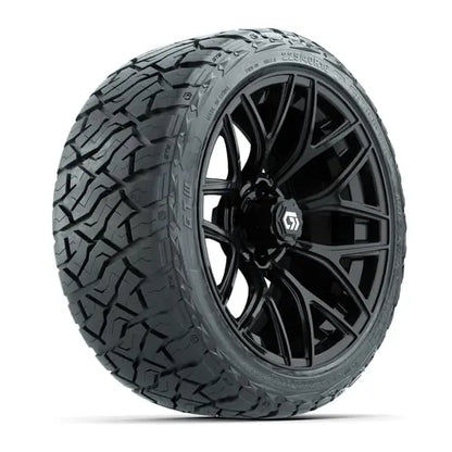 16" GTW Monaco Gloss Black Wheels with 225/40-R16 Maverick Radial AT Tires