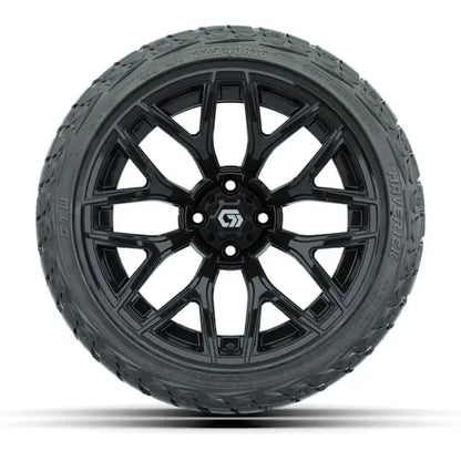 16" GTW Monaco Gloss Black Wheels with 225/40-R16 Maverick Radial AT Tires