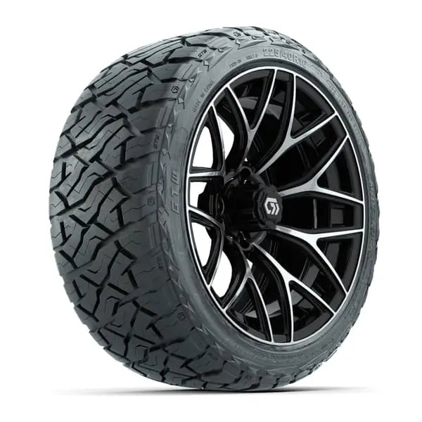 16" GTW Monaco Black/Machined Wheels with 225/40-R16 Maverick Radial AT Tires