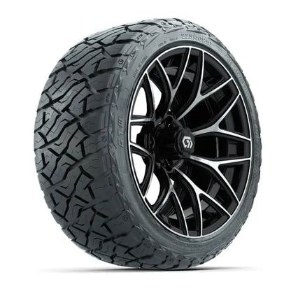 16" GTW Monaco Black/Machined Wheels with 225/40-R16 Maverick Radial AT Tires