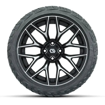 16" GTW Monaco Black/Machined Wheels with 225/40-R16 Maverick Radial AT Tires
