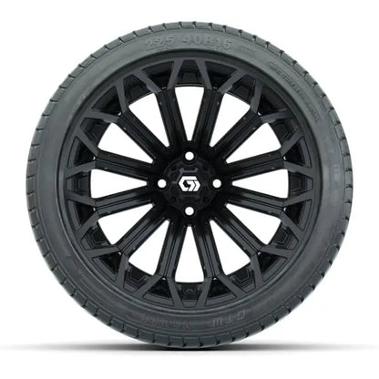16" GTW Phantom Gloss Black Wheels with 225/40-R16 Mamba Street Tires