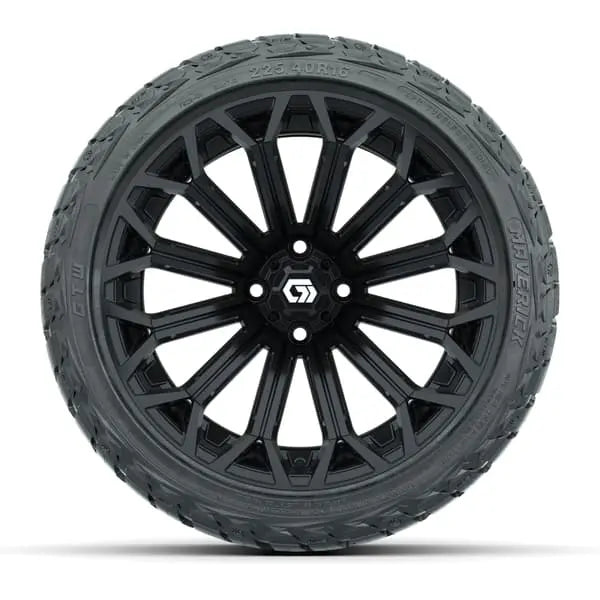 16" GTW Phantom Gloss Black Wheels with 225/40-R16 Maverick Radial AT Tires