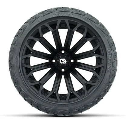 16" GTW Phantom Gloss Black Wheels with 225/40-R16 Maverick Radial AT Tires