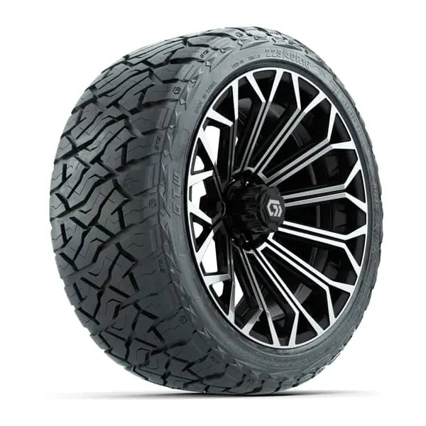 16" GTW Phantom Black/Machined Wheels with 225/40-R16 Maverick Radial AT Tires