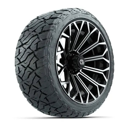 16" GTW Phantom Black/Machined Wheels with 225/40-R16 Maverick Radial AT Tires