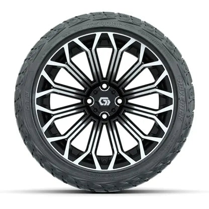 16" GTW Phantom Black/Machined Wheels with 225/40-R16 Maverick Radial AT Tires