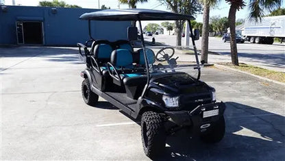 2017 Street Legal Gas Black Alpha 6 Passenger Club Car Golf Cart