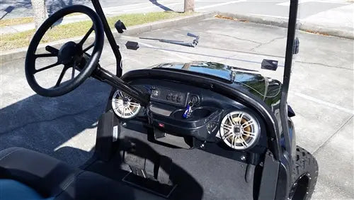 2017 Street Legal Gas Black Alpha 6 Passenger Club Car Golf Cart