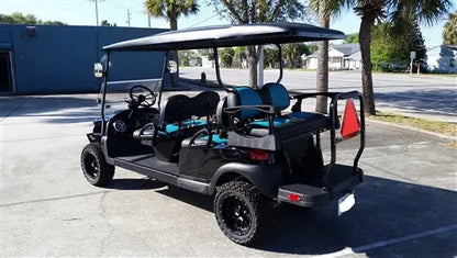 2017 Street Legal Gas Black Alpha 6 Passenger Club Car Golf Cart