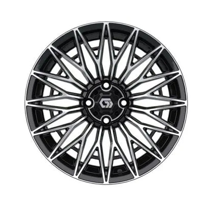 16" GTW Blur Black/Machined Wheels with 225/40-R16 Mamba Street Tires