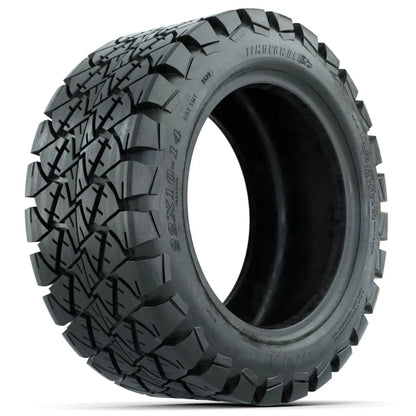 14" GTW Spyder Matte Grey & Black Wheels with Lifted Golf Cart Tire