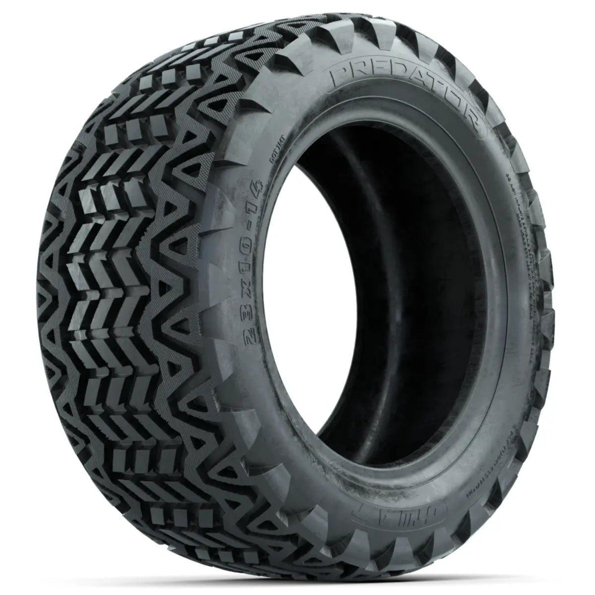 14" GTW Spyder Matte Grey & Black Wheels with Lifted Golf Cart Tire