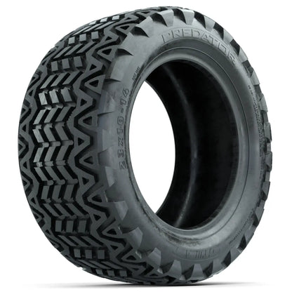 14" GTW Spyder Matte Grey & Black Wheels with Lifted Golf Cart Tire