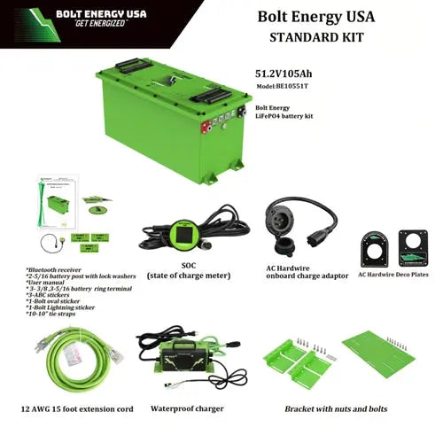 Bolt Energy 48 volt 105Ah "Thin" Golf Cart Lithium Battery Bolt
