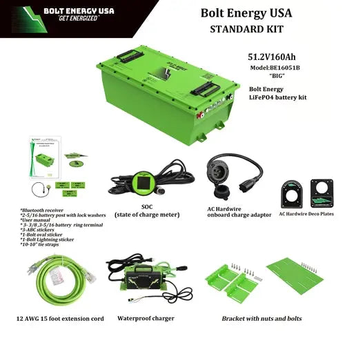 Bolt Energy 48 volt 160Ah "Big" Golf Cart Lithium Battery Bolt