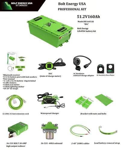 Bolt Energy 48 volt 160Ah "Big" Golf Cart Lithium Battery Bolt