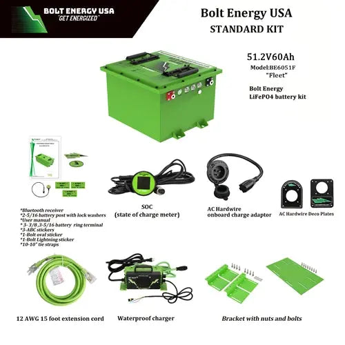 Bolt Energy 48 volt 60Ah "Fleet" Golf Cart Lithium Battery Bolt